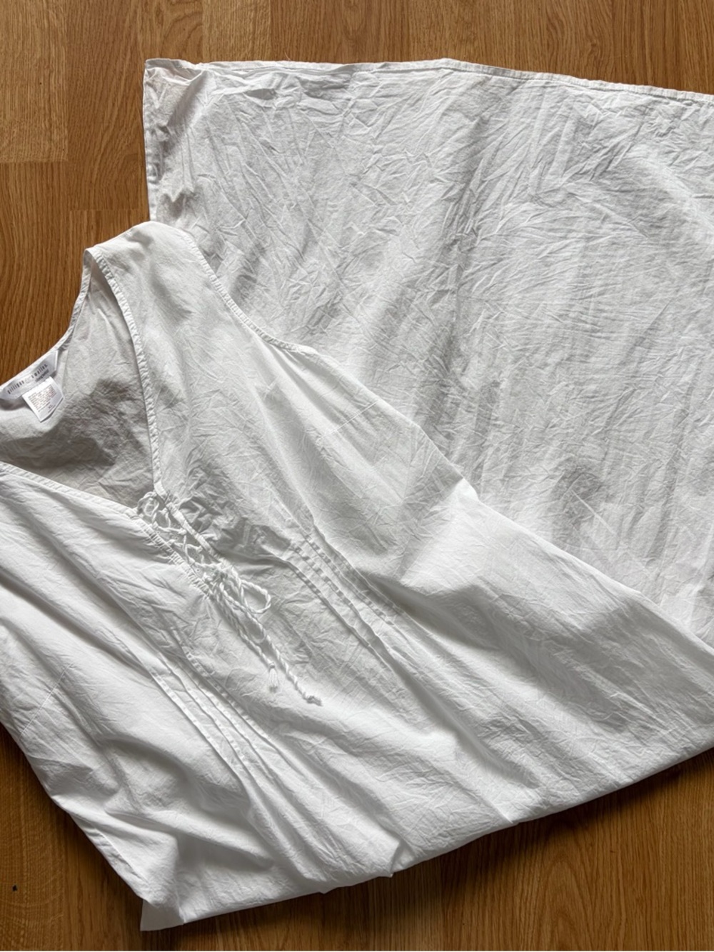 Gilligan & O'Malley White Cotton Sleepwear long nightgown sleeveless